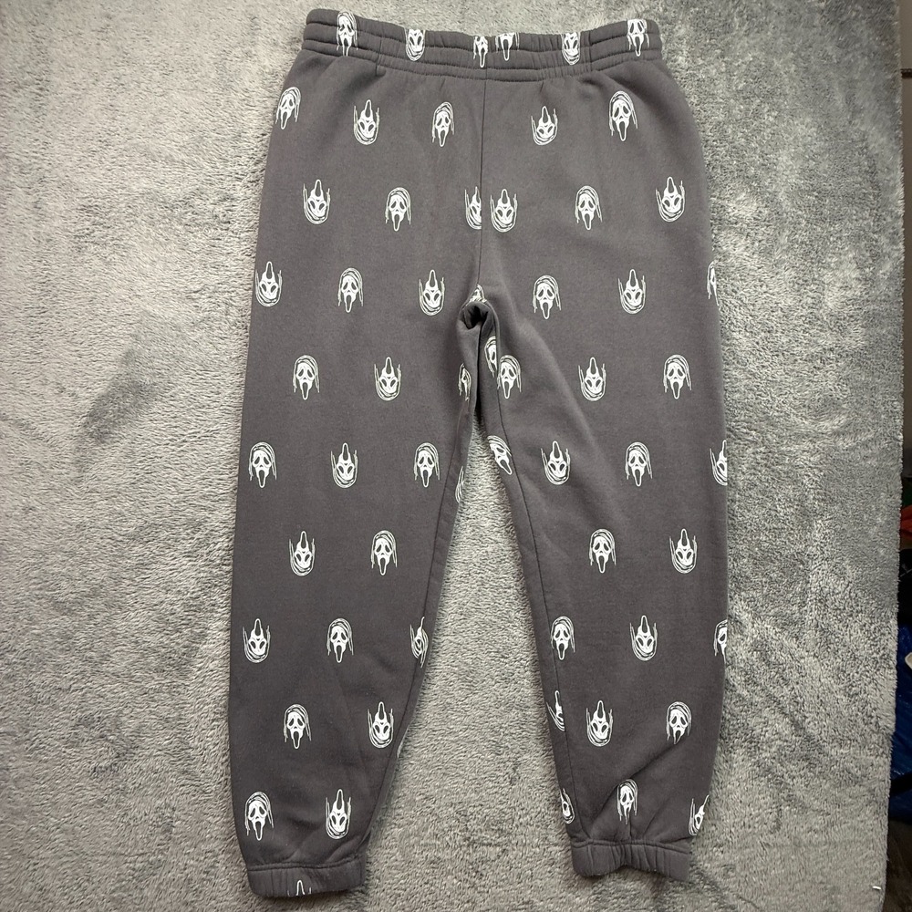 Ghost Face Scream Joggers Sleep Pants Adult 2XL Gray Fleece Halloween Pull On